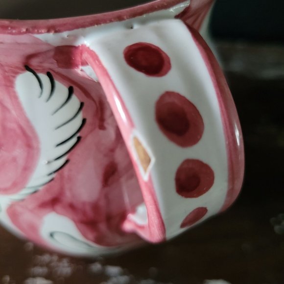 Vintage Made in Italy Pitcher with Bull and Flowers, Hand-Painted *Chips - Picture 8 of 10